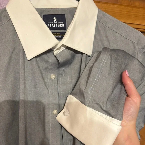 3 Stafford Dress Shirts - Picture 8 of 11